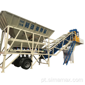 equipamento de produção de concreto móvel fácil